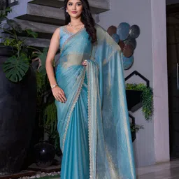 kamaldesigner Embellished Bollywood Silk Blend Saree-picture-10