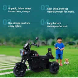 oh baby BOB-Goldving 3-Wheel Electric Bike with Music, Lights Bike Battery Operated Ride On image 3