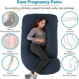battop ULTRA SOFT J SHAPE Polyester Fibre Solid Pregnancy Pillow Pack of 1 image 3