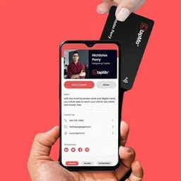 tapmo.in NFC Enabled Metal Business Card with Gold Engraved Business Card image 2