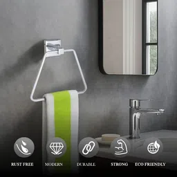 dm group Triangular TR - 02 Chrome Towel Holder image 2