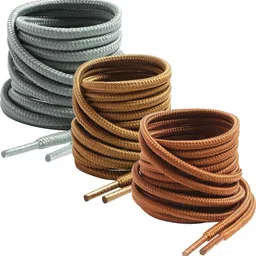 XERUS shoe lace Round Tan Teak Light Grey 90cm 3pair Boot Hiking Sports Shoe Lace-image-7