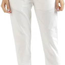 ap retail Women Regular Fit White Pure Cotton Trousers-picture-26