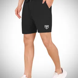 yazole Pack of 2 Solid Men Black, Grey Sports Shorts image 3