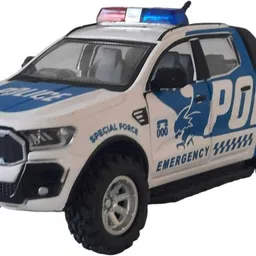 shree jee BLUE HAWK RAPTER POLICE TOY FRONT DOORS & TAILGATE OPENABLE & PULL BACK ACTION-picture-18