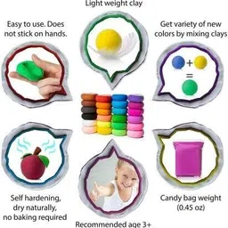 kettoby Air Dry Clay, Soft Clay, Art Crafts, Bouncing Clay 12 pcs for kids toys clay image 2