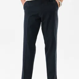 snitch Men Slim Fit Dark Blue Polyester Trousers-picture-39