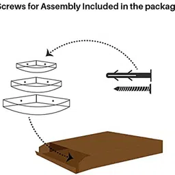 appgen Corner Set of 3 pcs (Size :- 9X12 Inches, 12X15 Inches, 15X18Inches) Plastic Wall Shelf image 3
