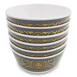 superware Veg Bowl Set - Golden Rado (4.0") , Stain Free, Glazed Finish, Pure Melamine ,6 Nos. image 3