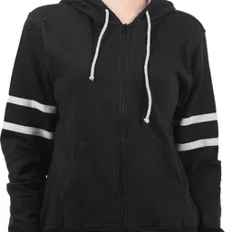 checkersbay Women Full Sleeve Solid Hooded Sweatshirt-picture-11