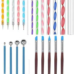 es³kube Nail Mandala & Dot Painting 8 Mandala ,5 Dotting 4 Ball tools & 5 Color Shapers-picture-11