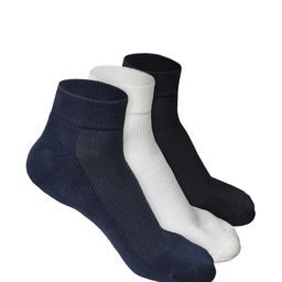 Heelium Men 3 Odour-Free Breathable Padded Base Anti-bacterial Bamboo Quarter Length Socks-picture-2