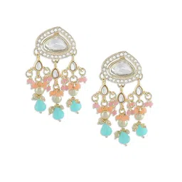 Zaveri Pearls Gold-Plated Contemporary Chandelier Drop Earrings image 5