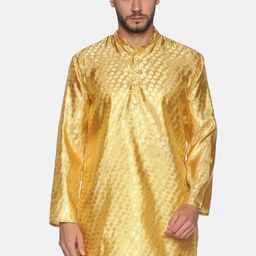 Sethukrishna Men Gold-Toned Self Design Kurta-picture-47