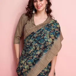 RACHNA Ethnic Motifs Silk Cotton Bhagalpuri Saree-picture-22