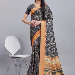 Varanga Ethnic Motifs Printed Zari Saree-image-43