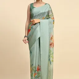 RACHNA Floral Printed Mangalagiri Saree image 1