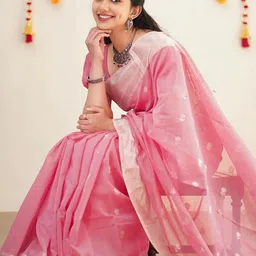 Anjaneya Sarees Ethnic Motifs Zari Chanderi Saree image 3