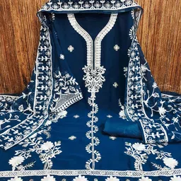 KIMISHA Embroidered Unstitched Dress Material-picture-31