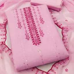 KIMISHA Floral Embroidered Unstitched Dress Material-picture-41