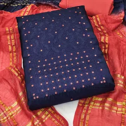 KIMISHA Geometric Embroidered Sequinned Unstitched Dress Material-picture-33