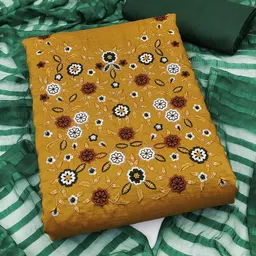 KIMISHA Floral Embroidered Unstitched Dress Material-picture-13