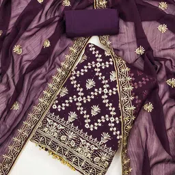 KALINI Floral Embroidered Unstitched Dress Material-picture-23