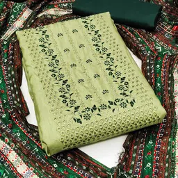 MANVAA Floral Embroidered Unstitched Dress Material-picture-16