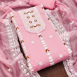 SHADOW & SAINING Ethnic Motifs Embroidered Unstitched Dress Material-picture-15