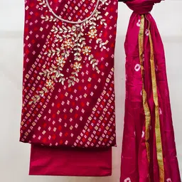 KALINI Bandhani Printed Unstitched Dress Material-picture-42