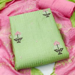 MANVAA Floral Embroidered Pure Cotton Unstitched Dress Material-picture-39