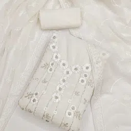 Panzora Embroidered Unstitched Dress Material-picture-11