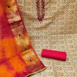 KALINI Printed Unstitched Dress Material image 2