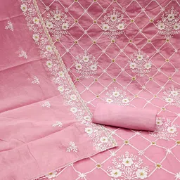 KIMISHA Embroidered Unstitched Dress Material image 2