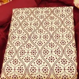 KALINI Floral Embroidered Unstitched Dress Material image 3