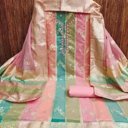 KALINI Unstitched Dress Material image 3