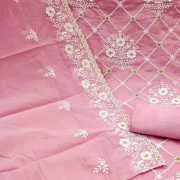 KIMISHA Embroidered Unstitched Dress Material image 4