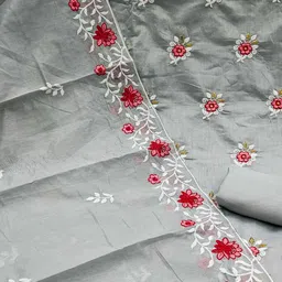 KIMISHA Embroidered Unstitched Dress Material image 4