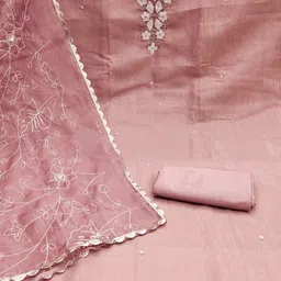 KALINI Embroidered Unstitched Dress Material image 4