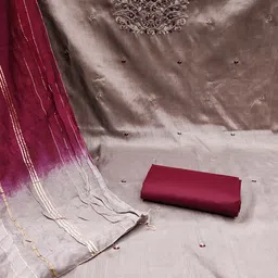 KALINI Embellished Sequinned Unstitched Dress Material image 5