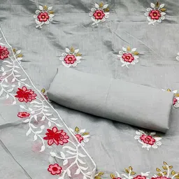 KIMISHA Embroidered Unstitched Dress Material image 2