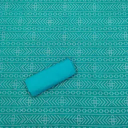 KALINI Bandhani Printed Sequined Chanderi Silk Unstitched Dress Material image 2