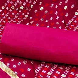 KALINI Bandhani Printed Unstitched Dress Material image 2