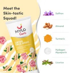 Mylo Ubtan Face Wash with Saffron Nalpamaradi Oil & Turmeric 100 ml image 4
