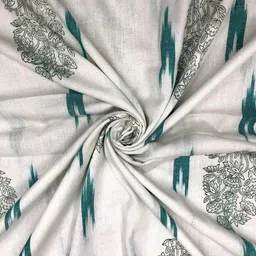 PALASH Floral Ikat Printed Pure Cotton Unstitched Dress Material-picture-17
