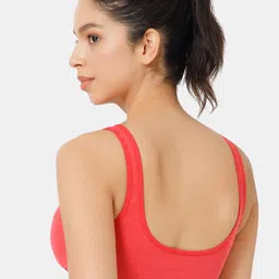 NAIDU HALL Full Coverage Cut And Sew Non Padded Cotton Workout Bra With All Day Comfort image 4