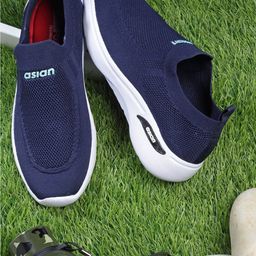 ASIAN Men Hattrick-35 Memory Foam Mesh Slip -On Running Shoes-picture-2