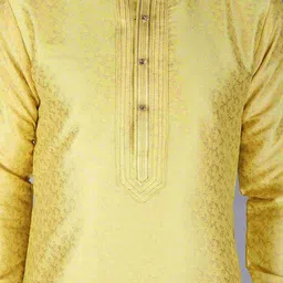 Exotic India Mandarin Collar Regular Straight Kurta with Churidar image 2
