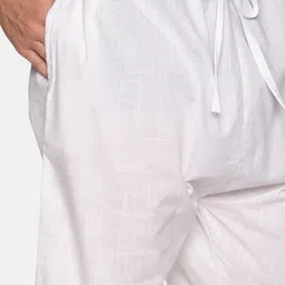 Sethukrishna Men Blue Angrakha Pure Cotton Kurta with Churidar image 3