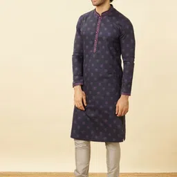 Manyavar Black Panther Printed Thread Work Kurta and Churidar image 4
